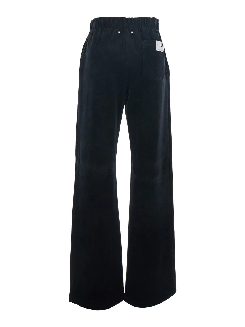 Black Jogger Pants with Elastic Waistband in Cotton Blend Man