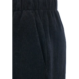 Black Jogger Pants with Elastic Waistband in Cotton Blend Man