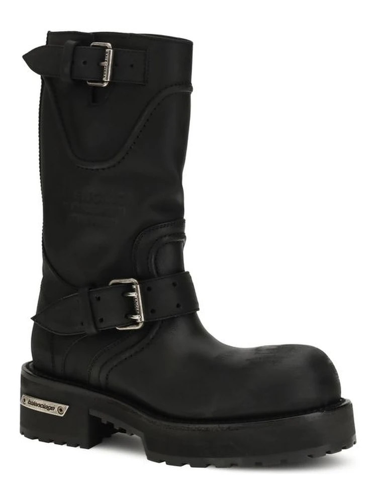 Black Calf Leather Bos Taurus Lace-Up Boots alternative