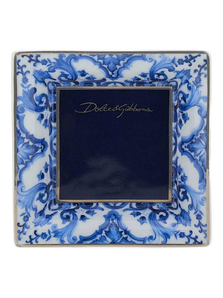 Blue and White Trinket Tray with Blu Mediterraneo Motif in Porcelain