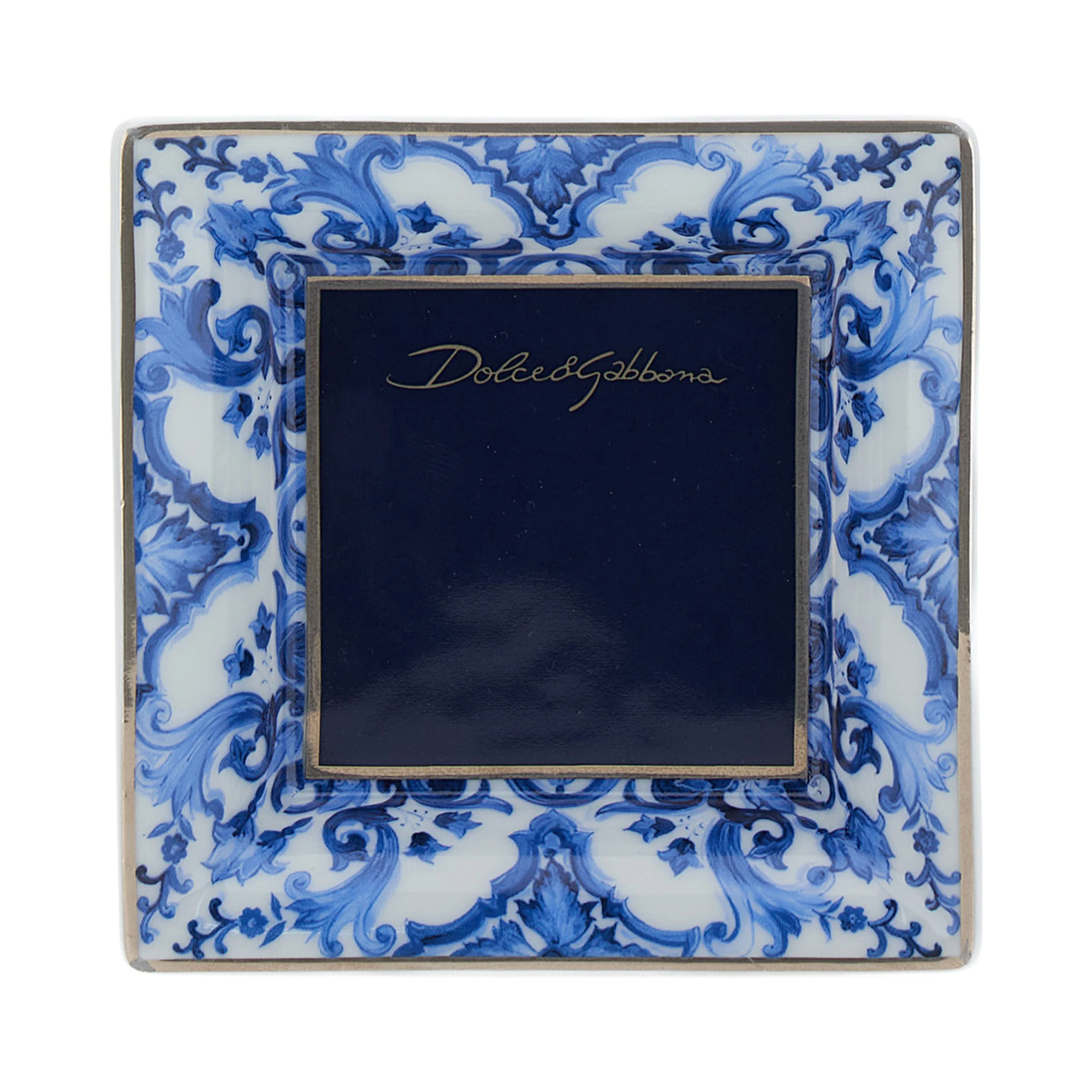 Blue and White Trinket Tray with Blu Mediterraneo Motif in Porcelain