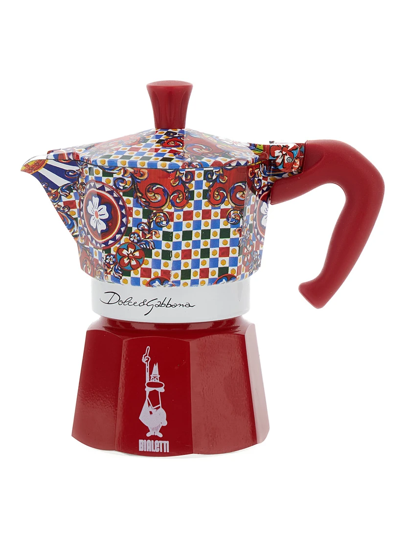 Express Medium BIALETTI Multicolor Moka with Carretto Siciliano Motif in Tech Materials
