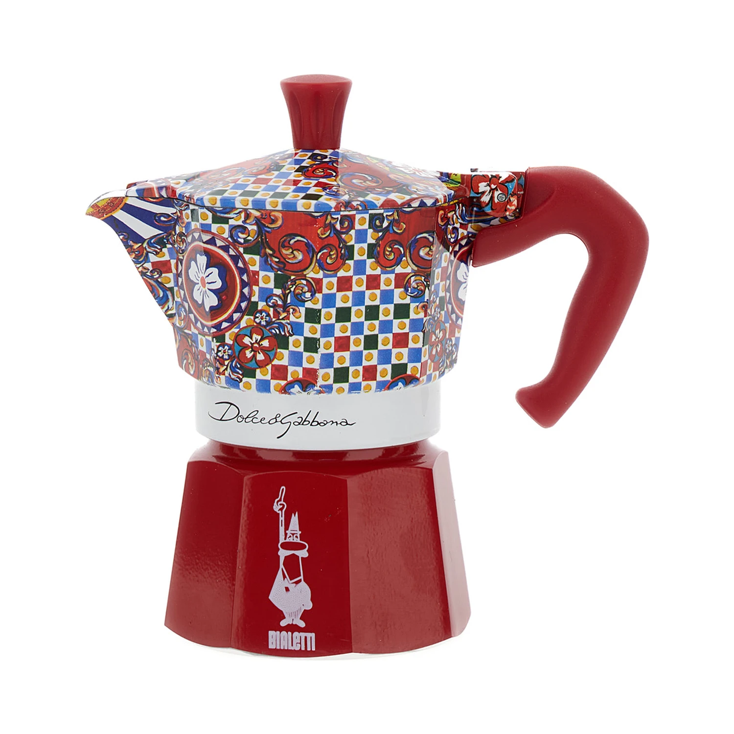 Express Medium BIALETTI Multicolor Moka مع تصميم Carretto Siciliano بمواد تقنية