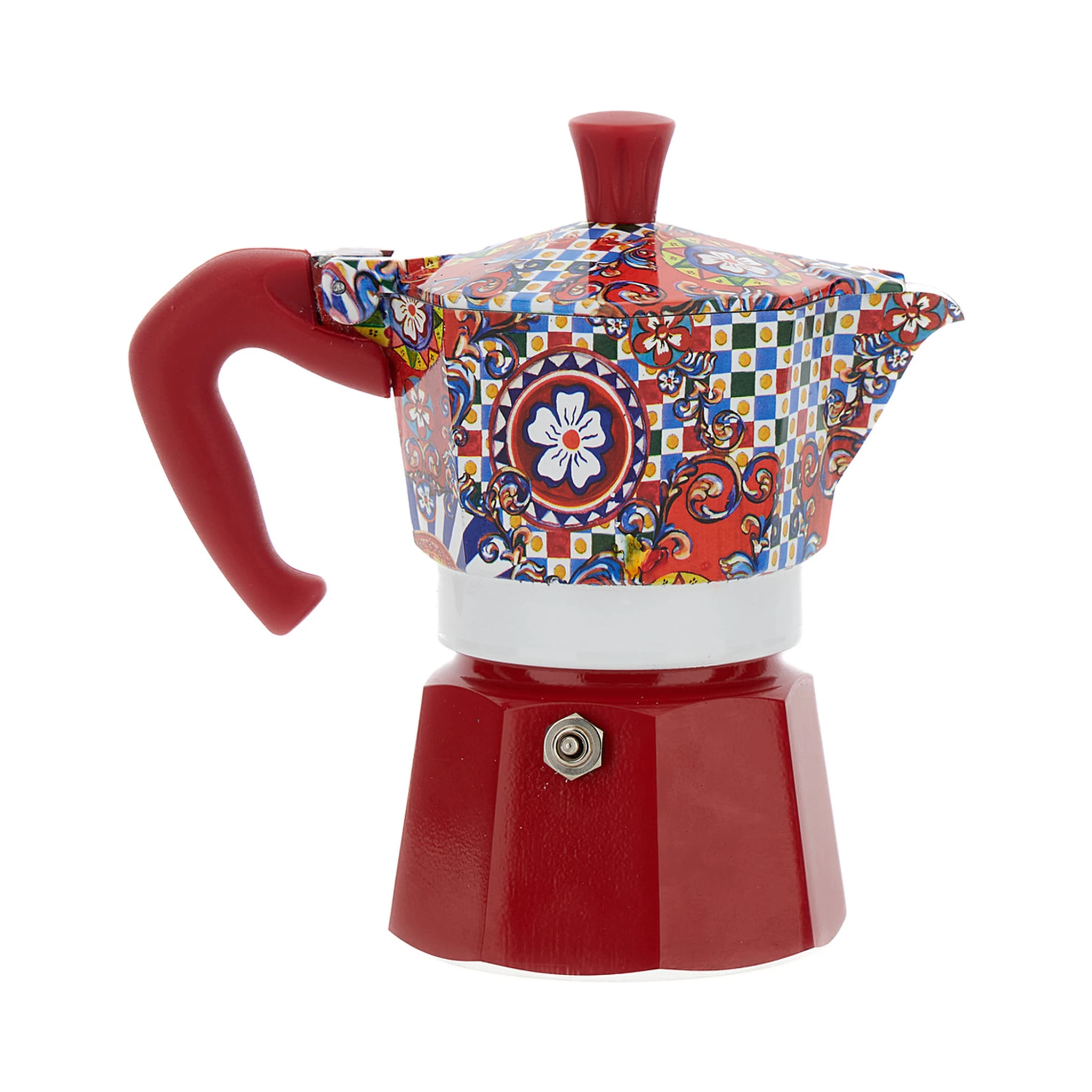 Express Medium BIALETTI Multicolor Moka with Carretto Siciliano Motif in Tech Materials