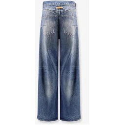 Flared jeans with destroyed effect