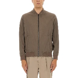 "RESORT" BOMBER JACKET IN SUEDE ALTERNATIVES