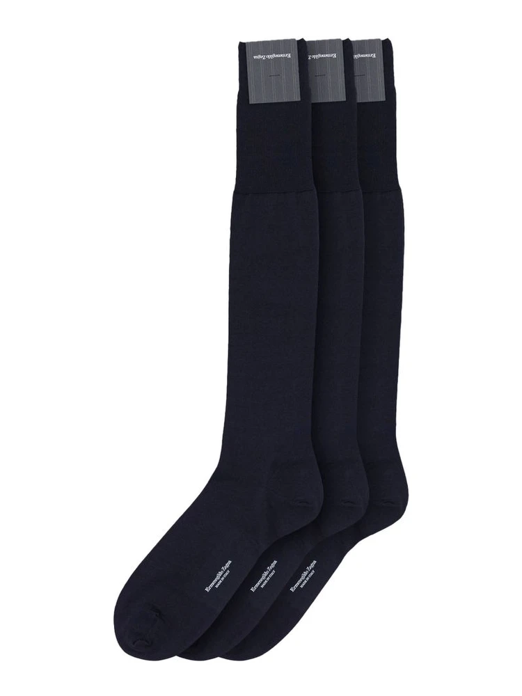 Navy Blue Wool Socks