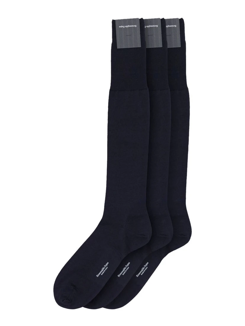 Navy Blue Wool Socks