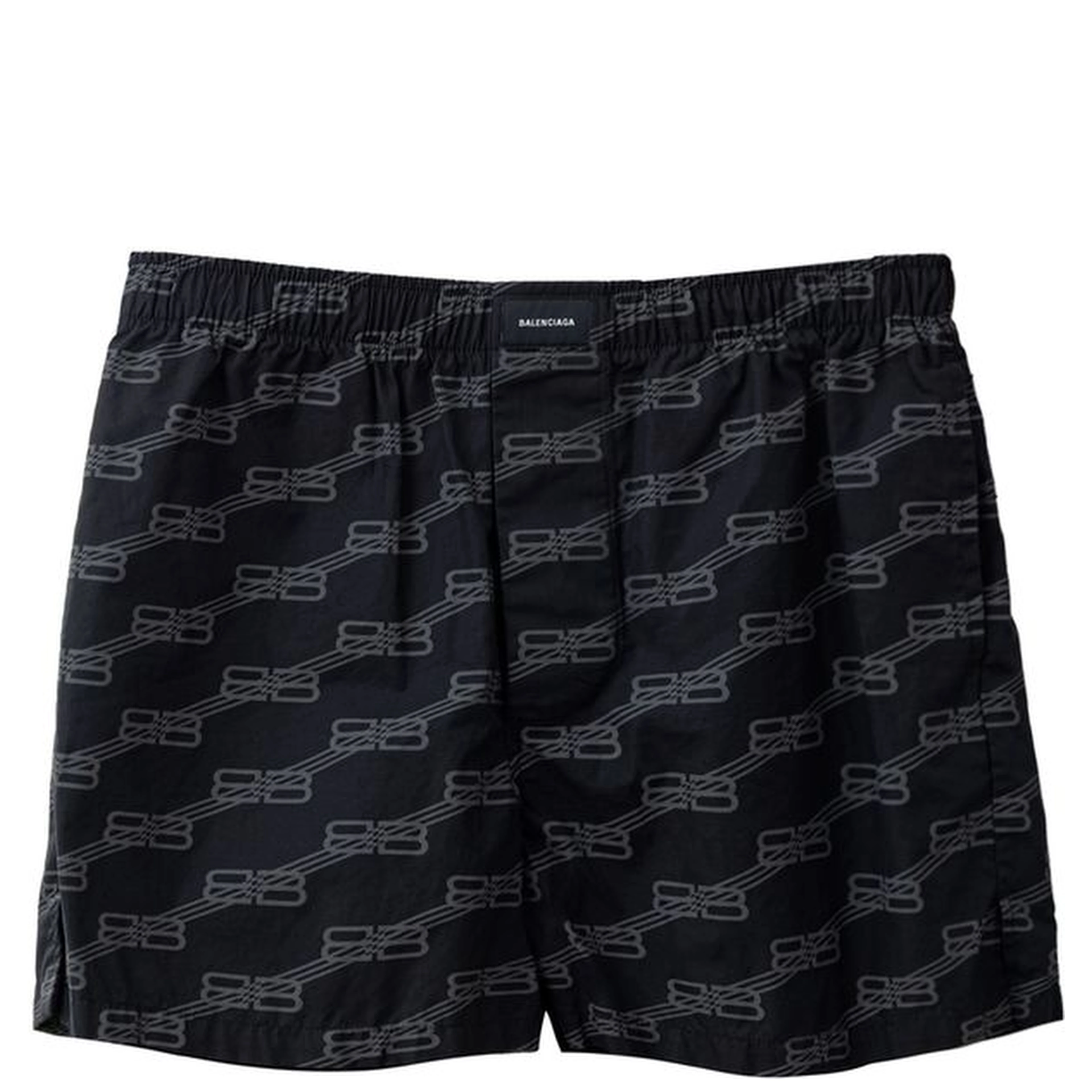 Black Cotton Bermuda Shorts