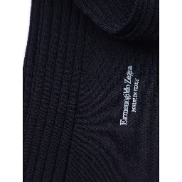 Navy Blue Wool Socks