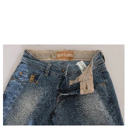 Blue Washed Mid Waist Skinny Casual Denim Pants