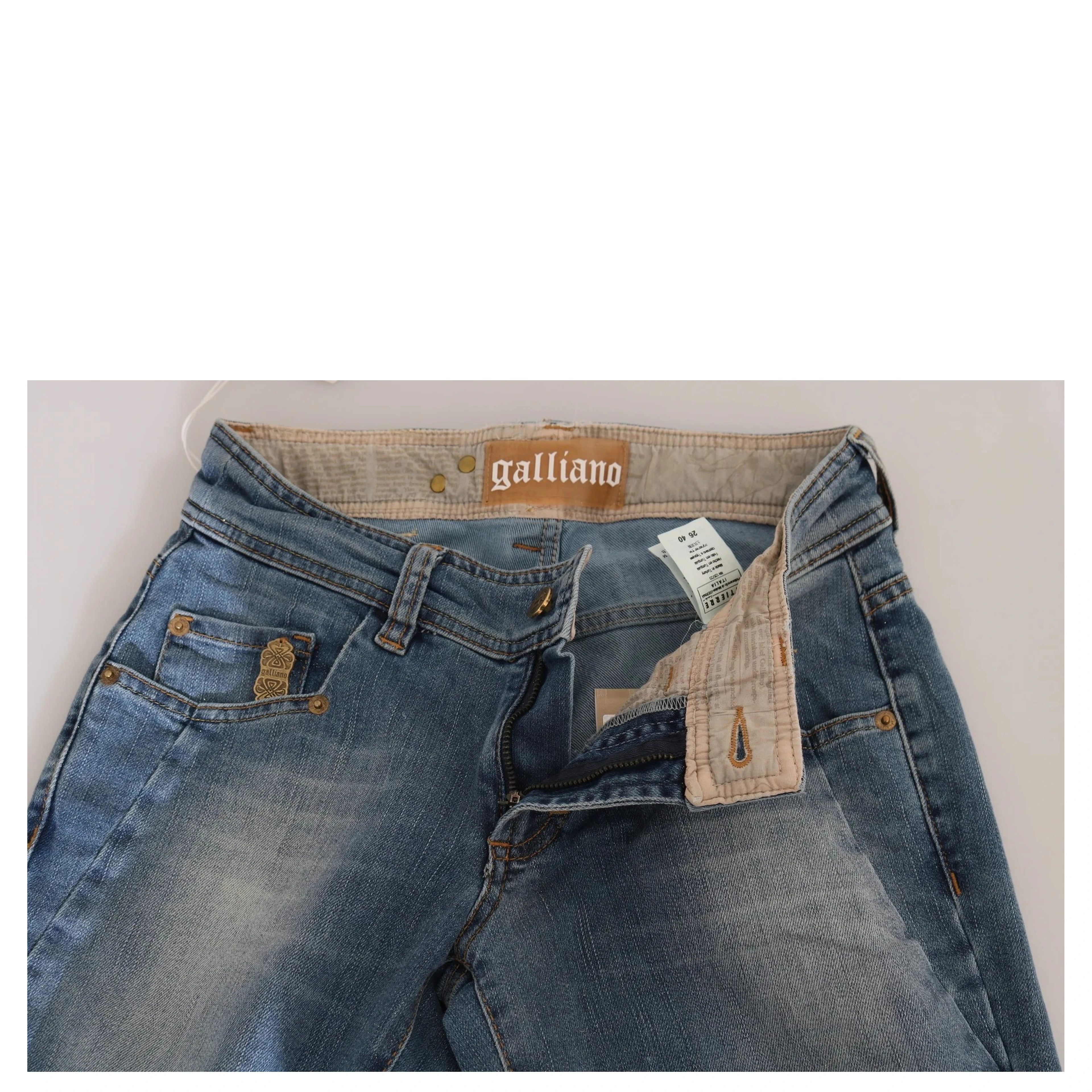 Blue Washed Mid Waist Skinny Casual Denim Pants