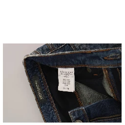 Blue Washed Boot Cut Casual Denim Pants Jeans