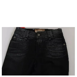 Black Washed High Waist Flared Denim Casual Pants Jeans