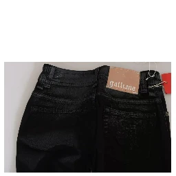 Black Washed High Waist Flared Denim Casual Pants Jeans