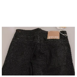 Black Washed Low Waist Regular Leg Denim Pants