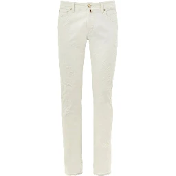 White Cotton Skinny Jeans