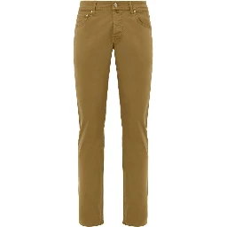 Yellow Cotton Skinny Pants