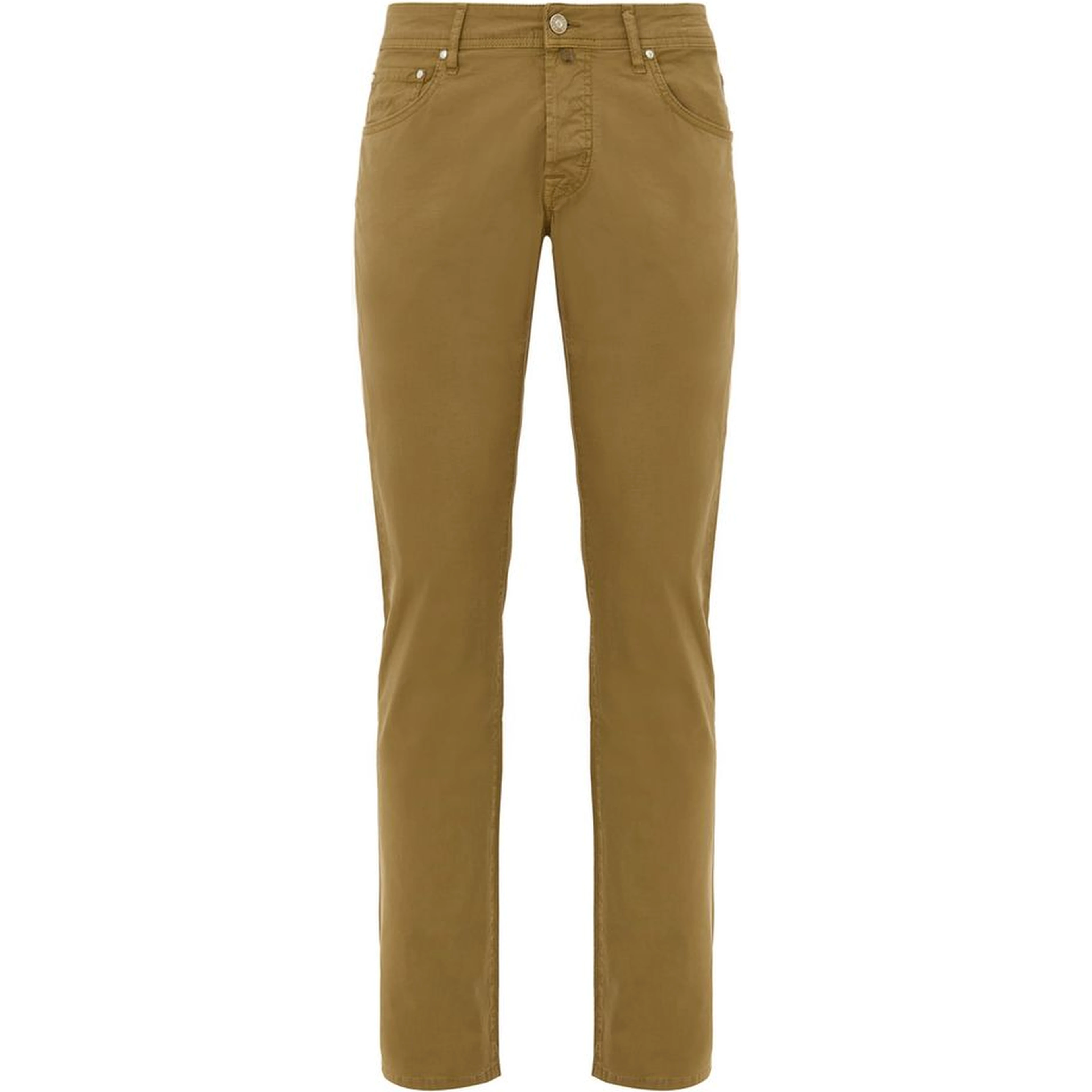 Yellow Cotton Skinny Pants