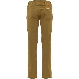 Yellow Cotton Skinny Pants