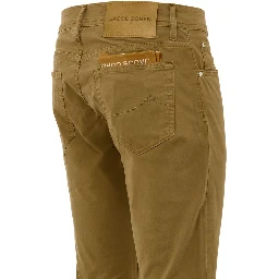 Yellow Cotton Skinny Pants
