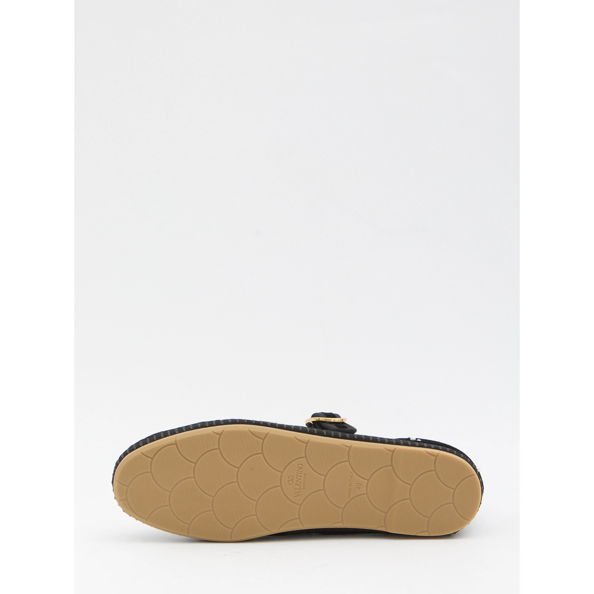 Endouce velvet Mary-Jane ballerina flats