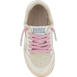 Superstar White Low-Top Sneakers with Side Star in Leather Girl