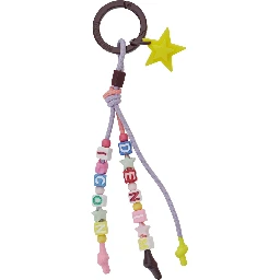 Cyrus Multicolor Keyring with Star Charm and Pendant Beaded Charms in Acetate Man