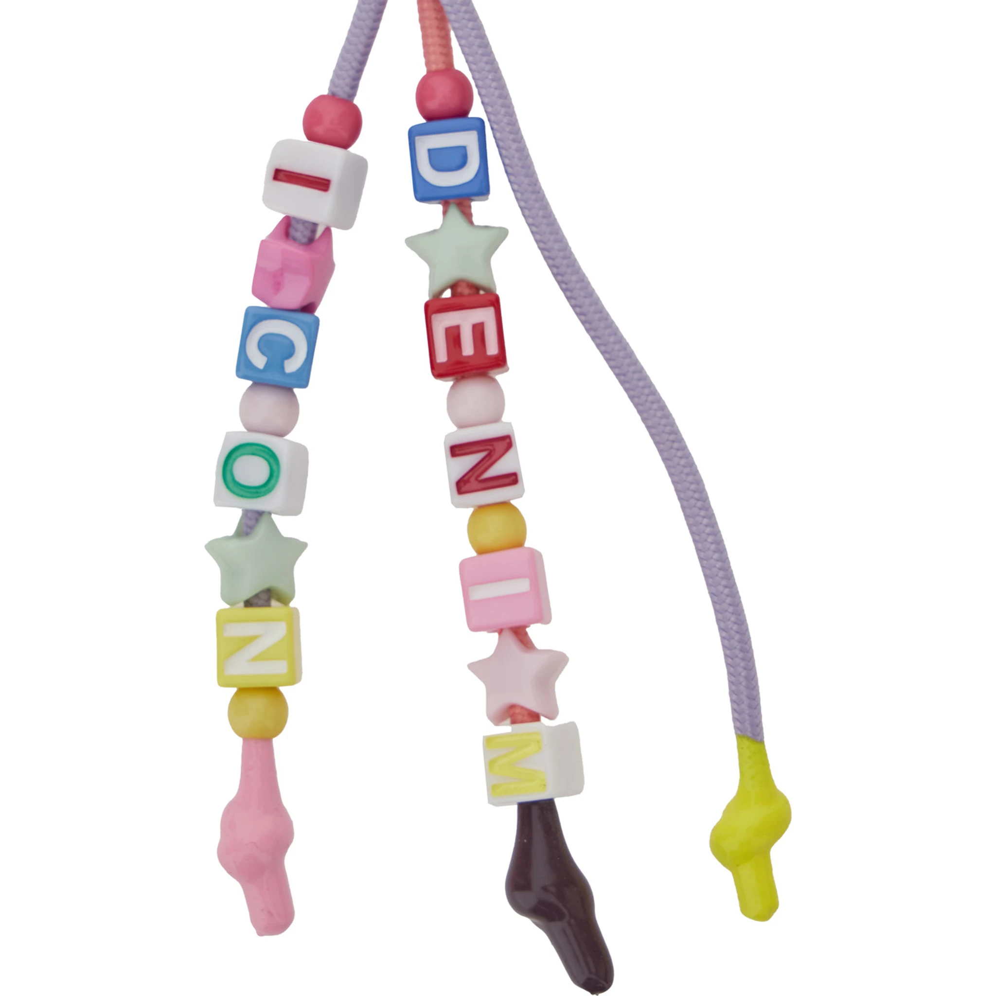 Cyrus Multicolor Keyring with Star Charm and Pendant Beaded Charms in Acetate Man