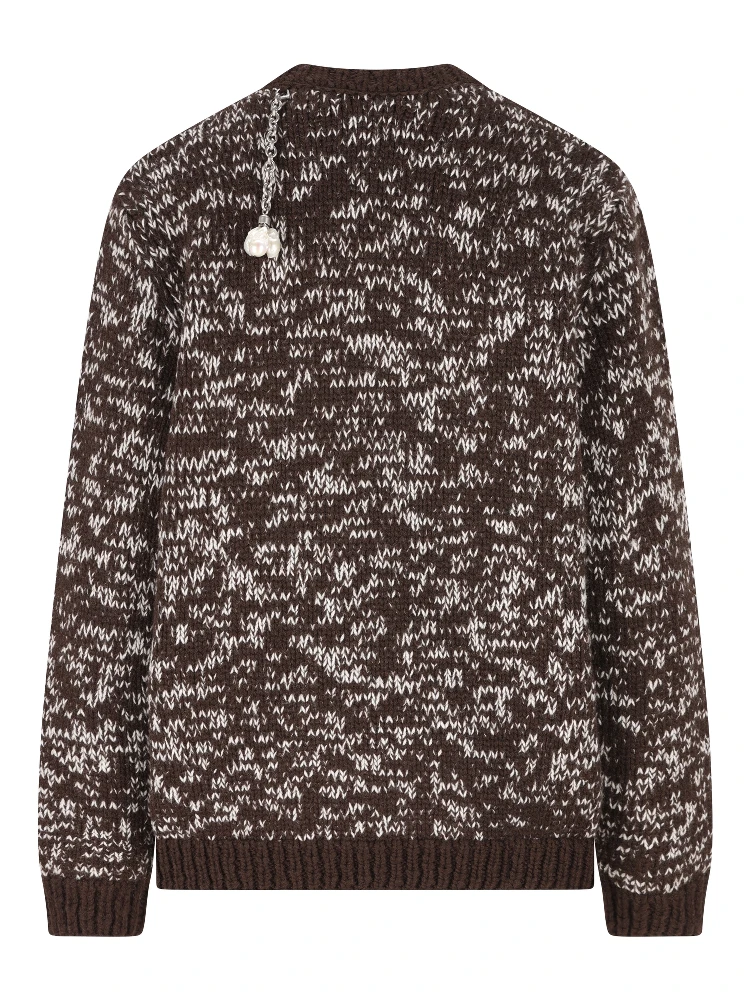 Oversized Wool Sweater Featuring Embellishments alternative