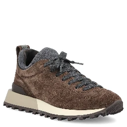 Suede lace-up sneakers