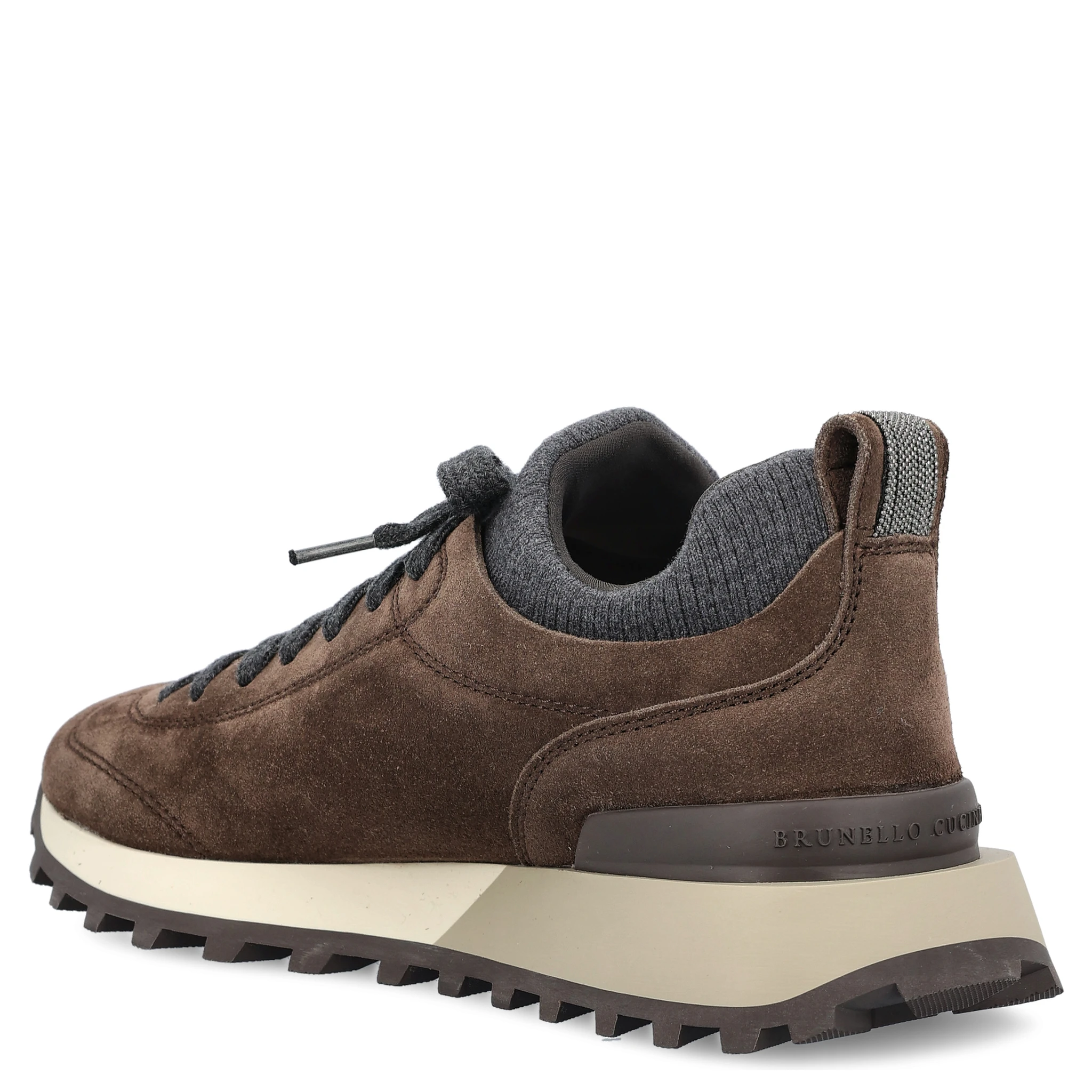 Suede lace-up sneakers