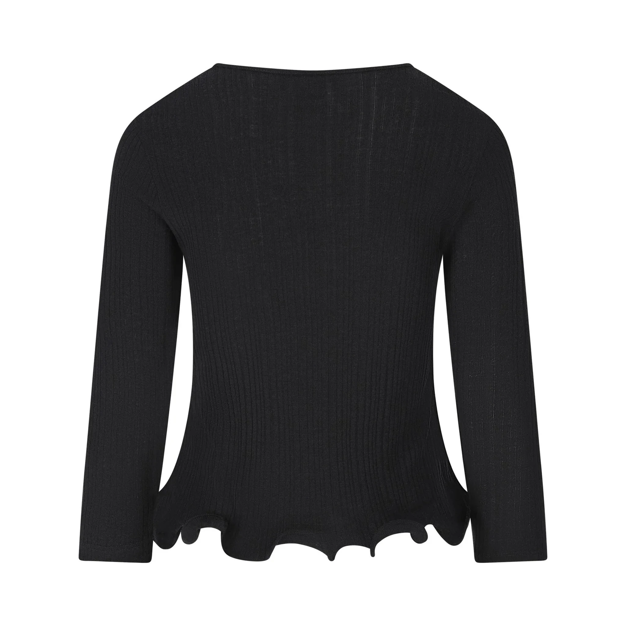 V-neck t-shirt in virgin wool