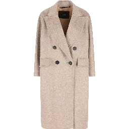 معطف أنجوس من الصوف الخالص المزدوج