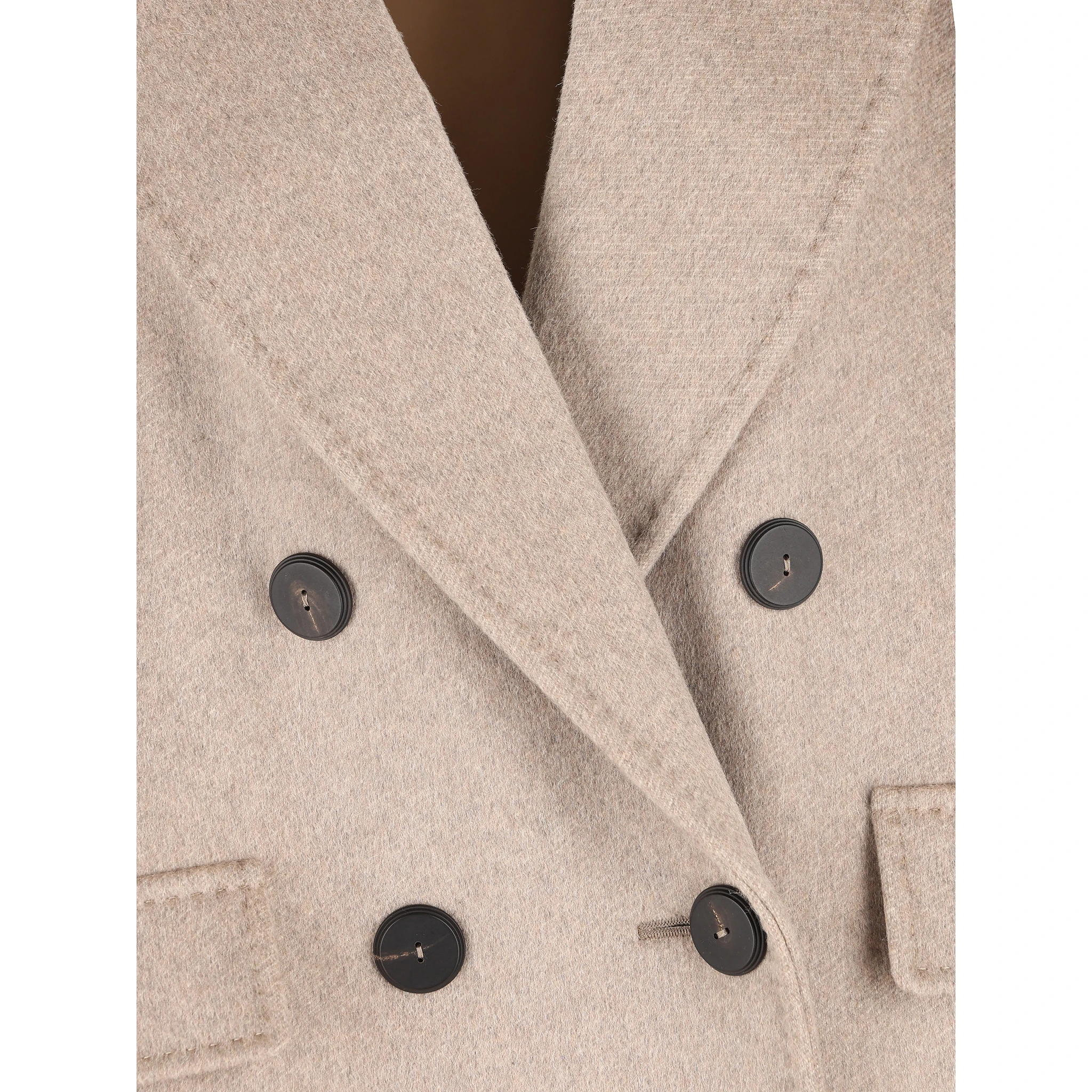 معطف أنجوس من الصوف الخالص المزدوج