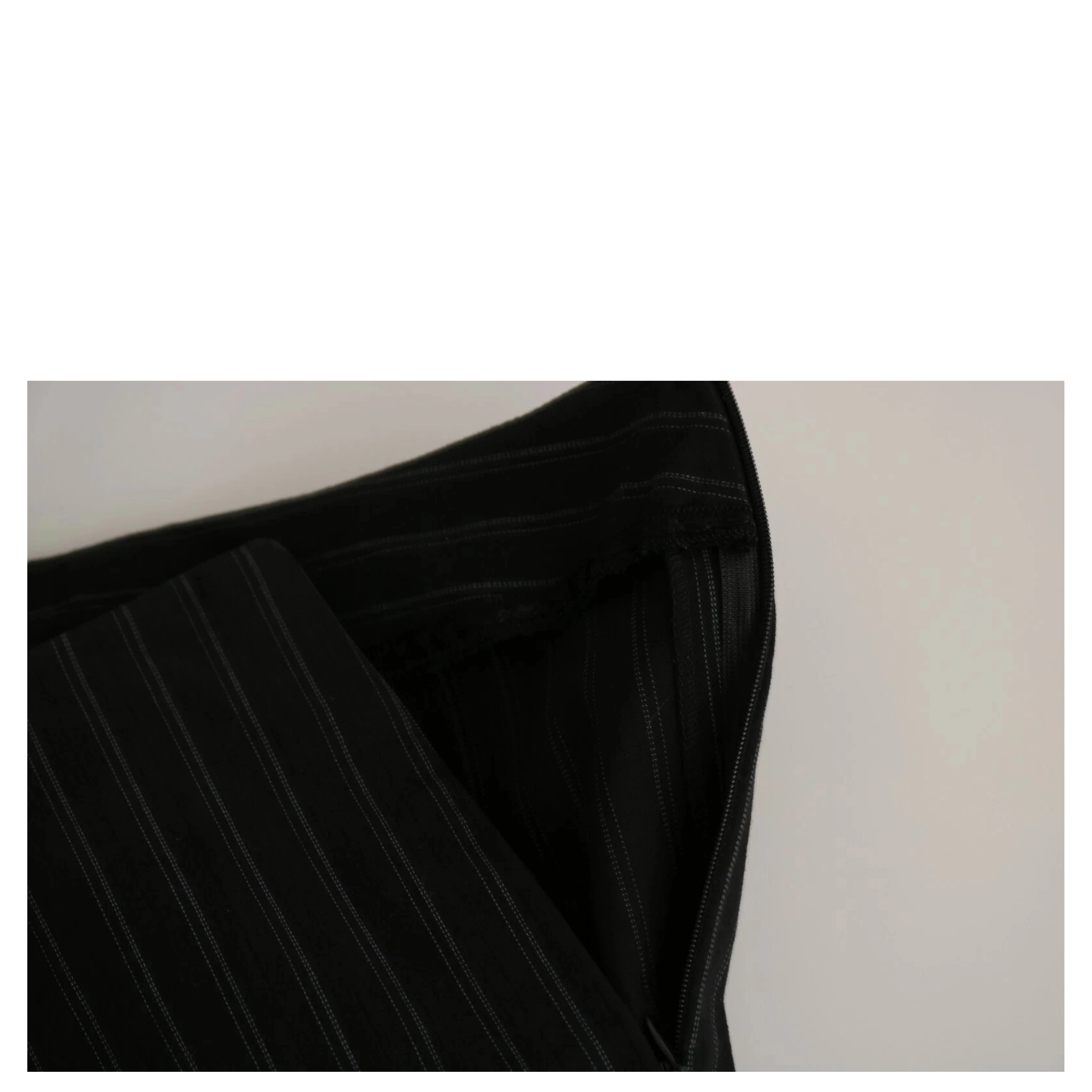 Black High Waist Straight Dress Trouser Pants
