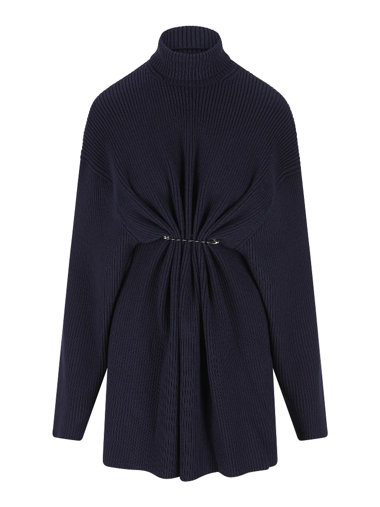 Safety Pin knitted mini dress