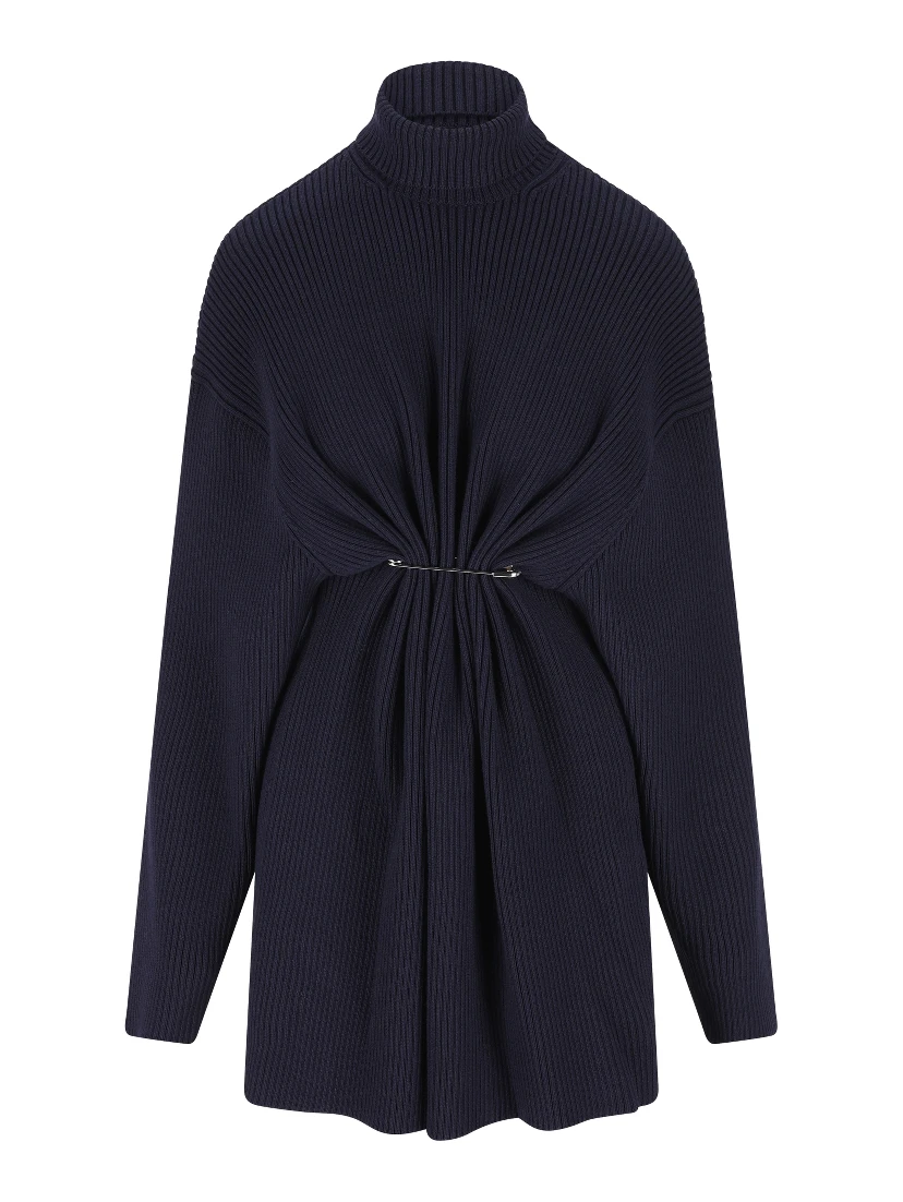 Safety Pin knitted mini dress