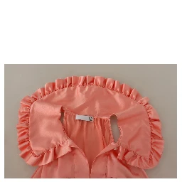 Pink Silk Stretch Sleeveless Collared Top Blouse