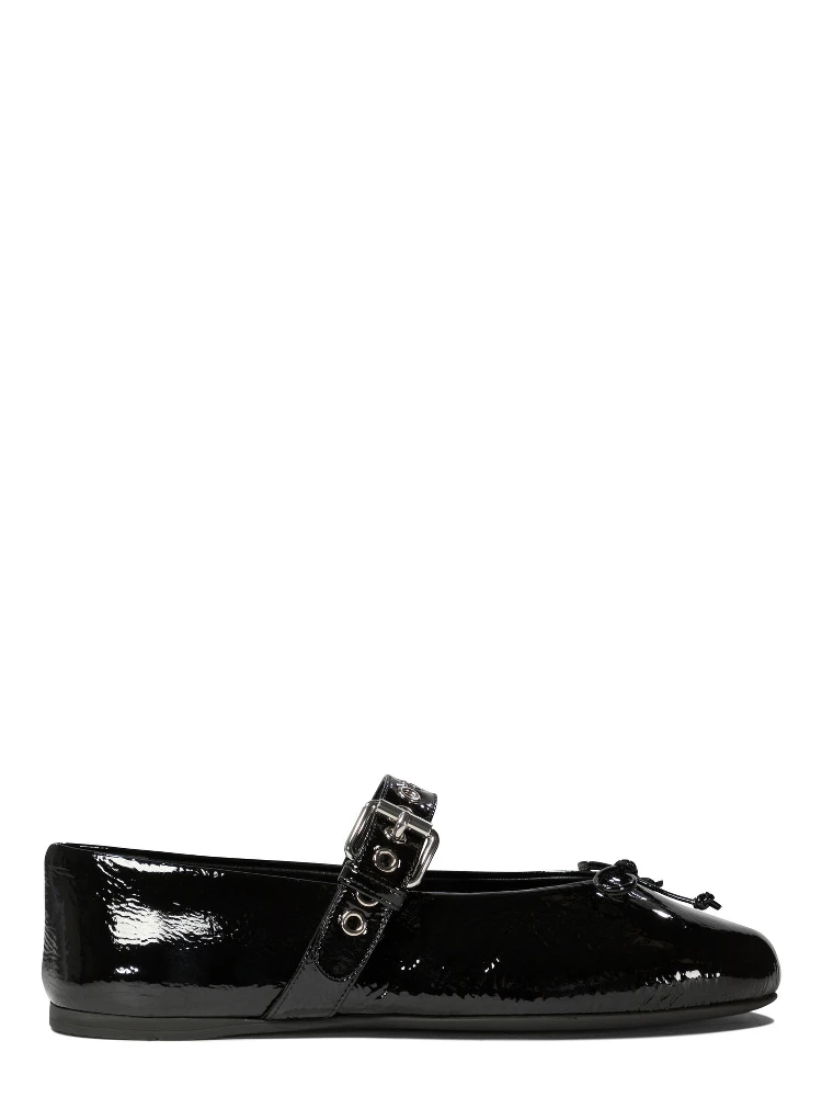 Leather ballet flats