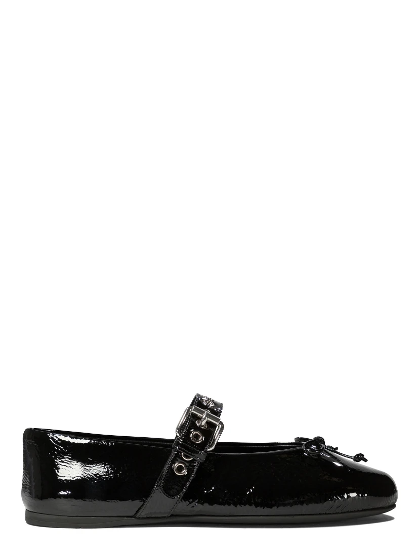 Leather ballet flats