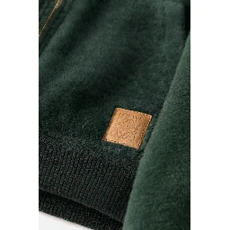 Hoodie sweatshirt in shearling