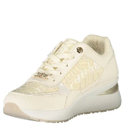 White Polyester Women Sneaker