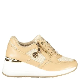 Beige Polyester Women Sneaker
