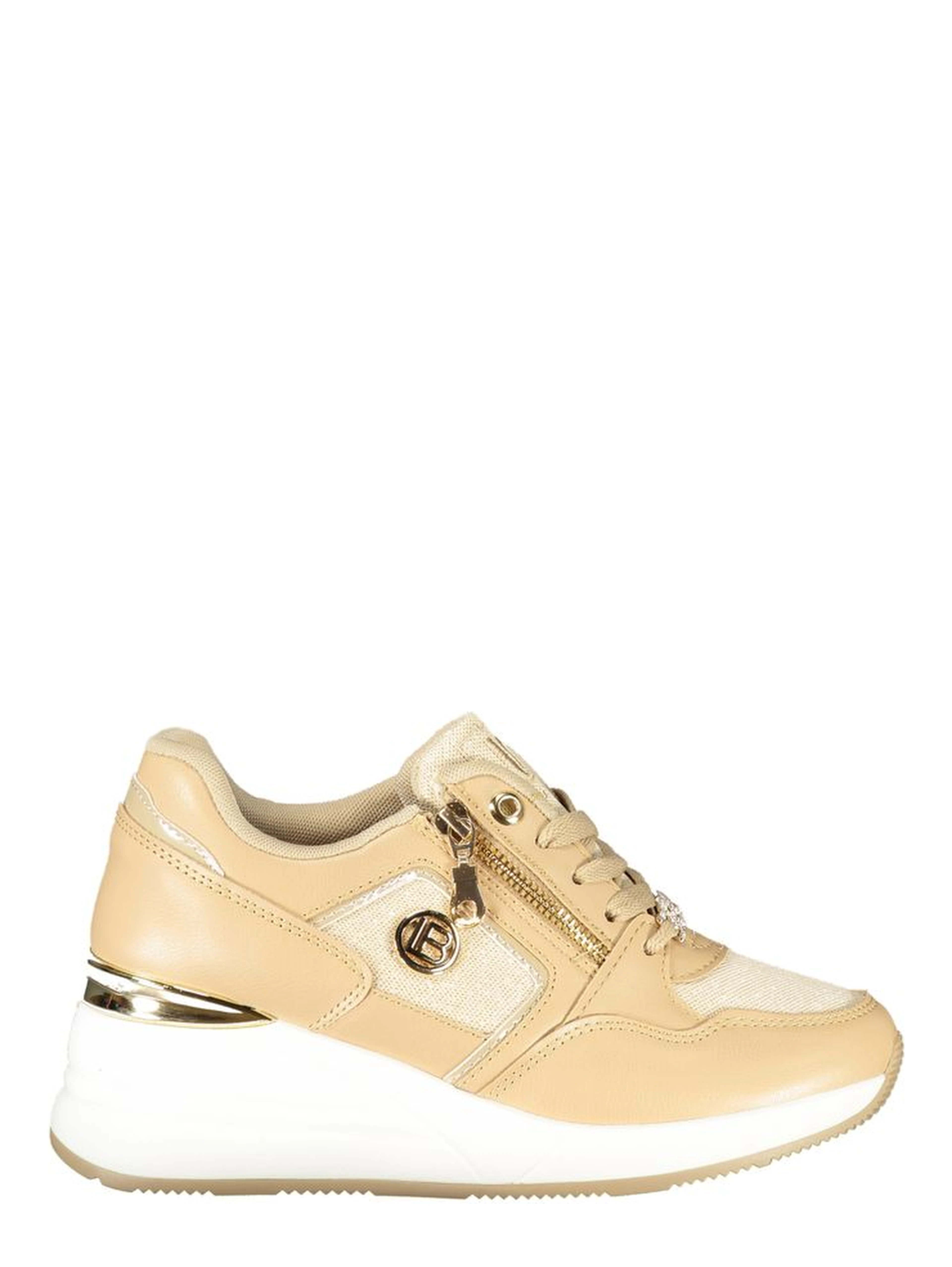 Beige Polyester Women Sneaker