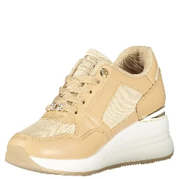 Beige Polyester Women Sneaker