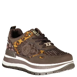 Brown Polyester Women Sneaker