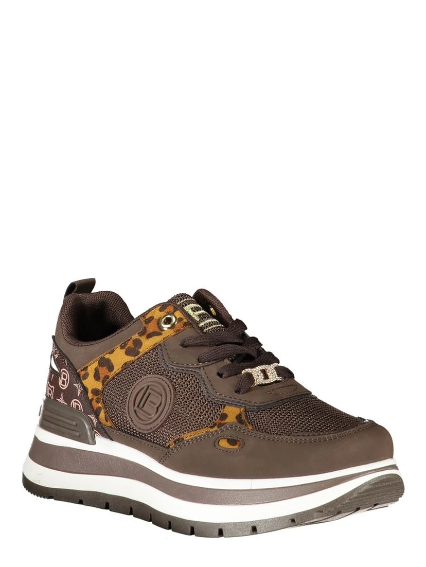 Brown Polyester Women Sneaker