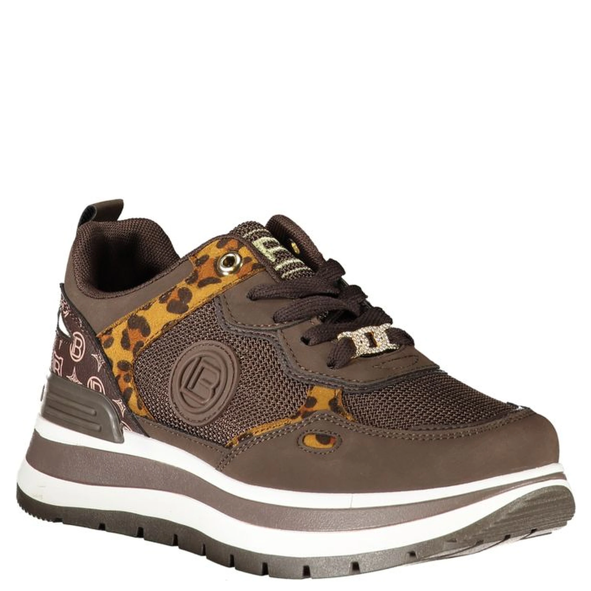 Brown Polyester Women Sneaker