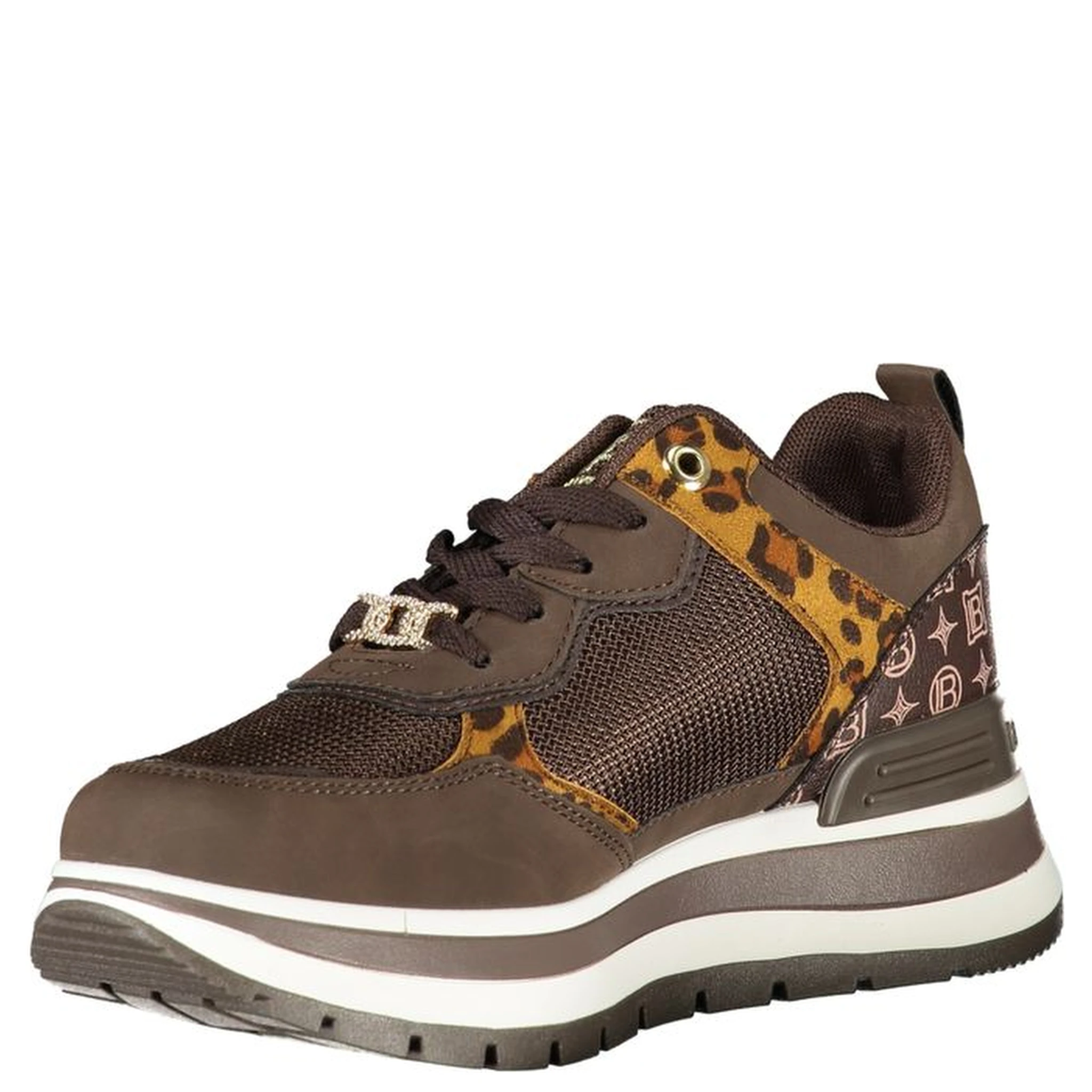 Brown Polyester Women Sneaker